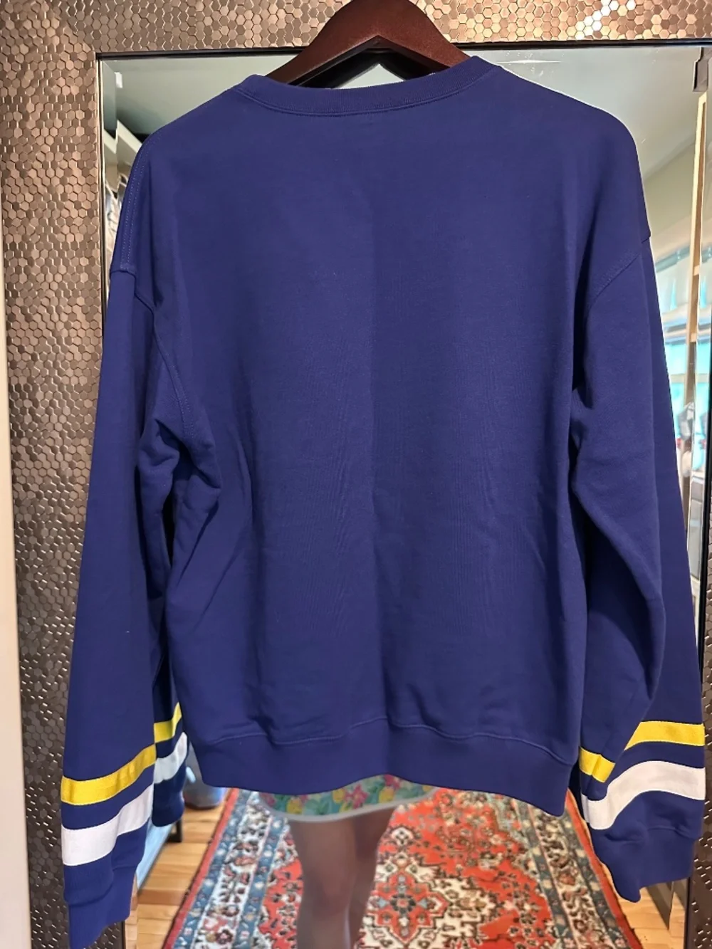 Gucci Men's Interlocking GG Logo Crewneck Sweatshirt Blue XS — Like New